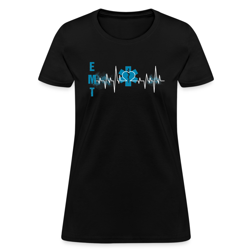 EMT Heart Beat - Shirts Women, Men, Birthday T Shirts, Summer Tops, Beach T Shirts - black