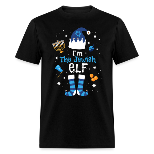 Christmas - I Am The Jewish Elf - Family Shirts Men, Woman Christmas T Shirts - black