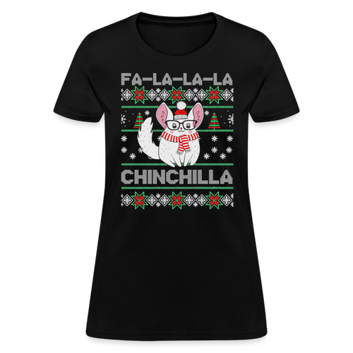 Chinchilla Ugly Sweater T-Shirt - Family Shirts Men, Woman Christmas T Shirts - black