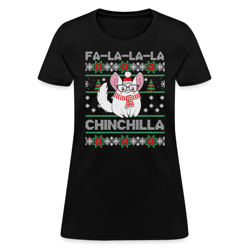 Chinchilla Ugly Sweater T-Shirt - Family Shirts Men, Woman Christmas T Shirts - black
