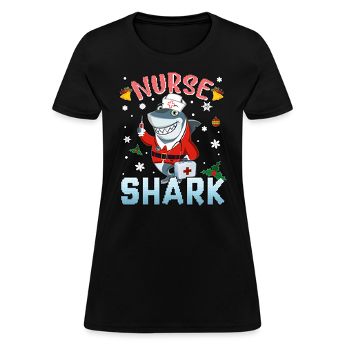 Christmas Nurse Shark T-Shirt - Family Shirts Men, Woman Christmas T Shirts - black