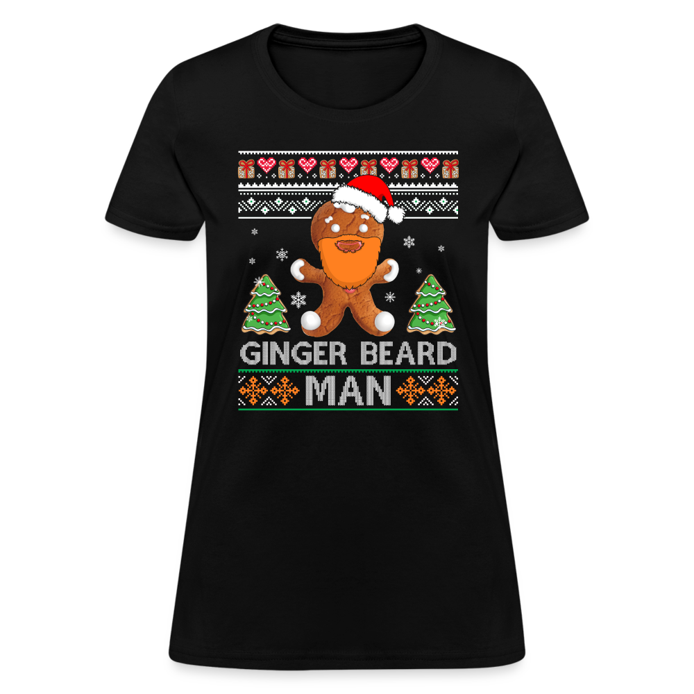 Ginger Beard Man Ugly Sweater T-Shirt - Family Shirts Men, Woman Christmas T Shirts - black
