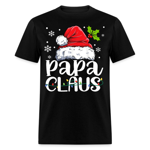 Christmas - Papa Claus - Family Shirts Men, Woman Christmas T Shirts - black