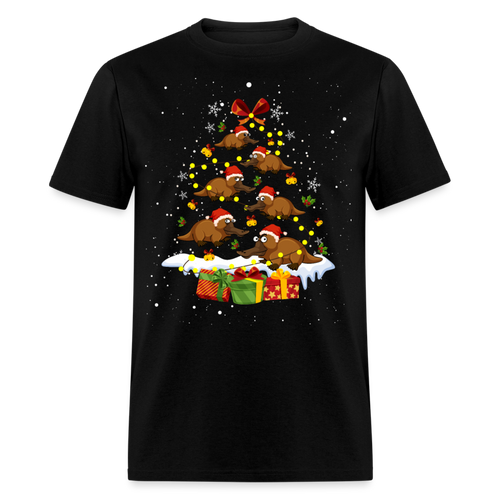 Christmas - Platypus Christmas Tree - Family Shirts Men, Woman Christmas T Shirts - black