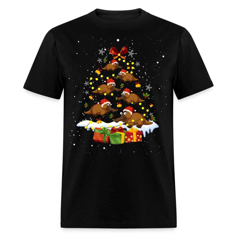 Christmas - Platypus Christmas Tree - Family Shirts Men, Woman Christmas T Shirts - black