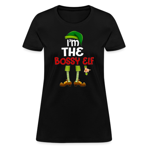 I'm The Bossy Elf T-Shirt - Family Shirts Men, Woman Christmas T Shirts - black